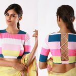 3-plain-sarees-with-stripe-blouses
