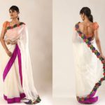 6-plain-sarees-with-puff-sleeve-blouses