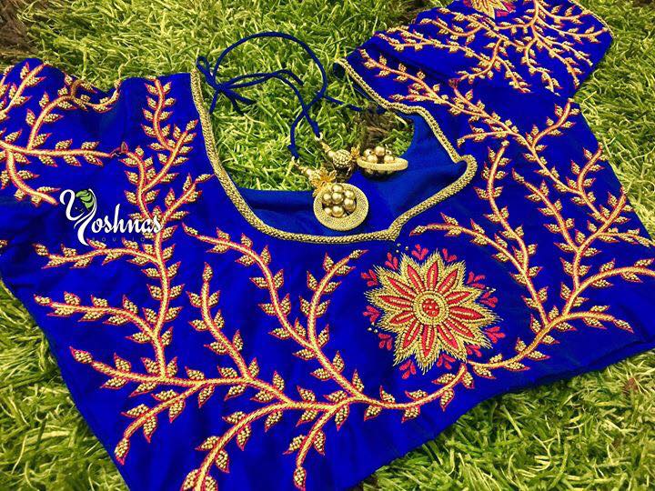 Creative work silk sarees 2018 yoshnas