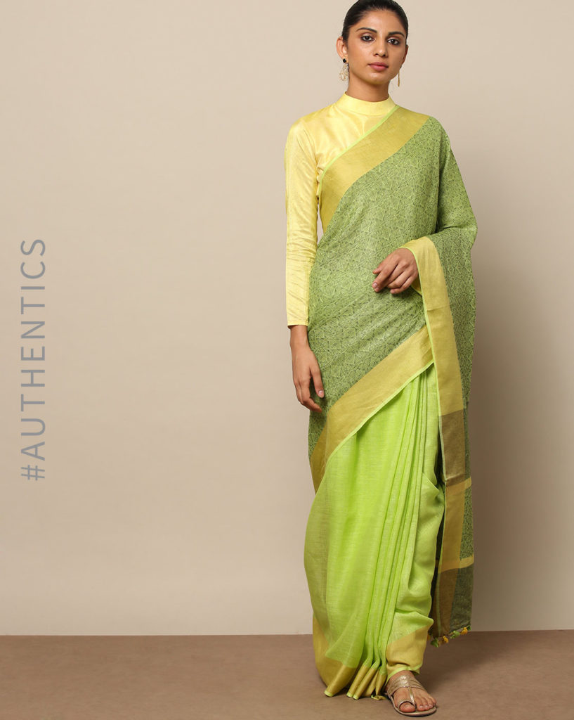 Shop : Linen Sarees • Keep Me Stylish