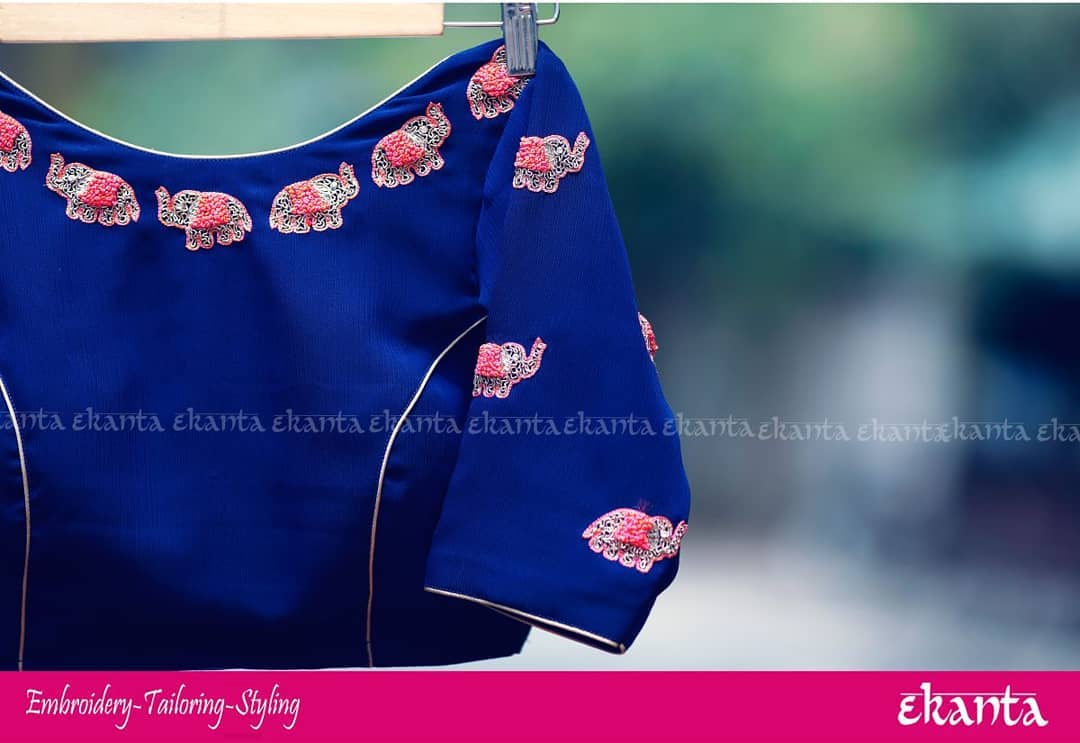 beautiful silk saree blouses ekanta