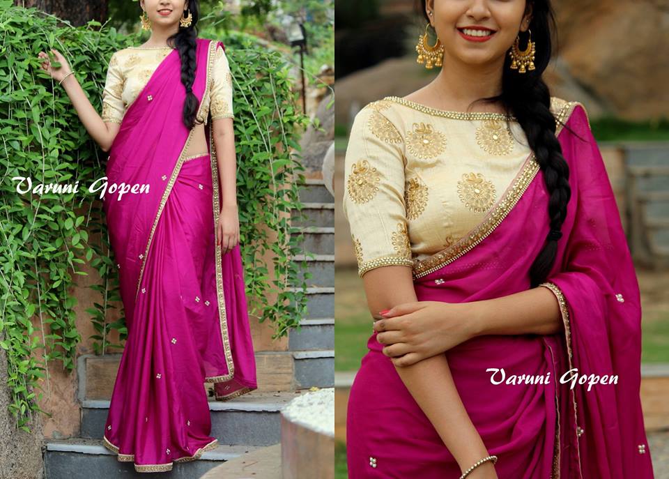 Boat Neck Blouse Back Designs For Silk Sarees Boat Neck Blouse