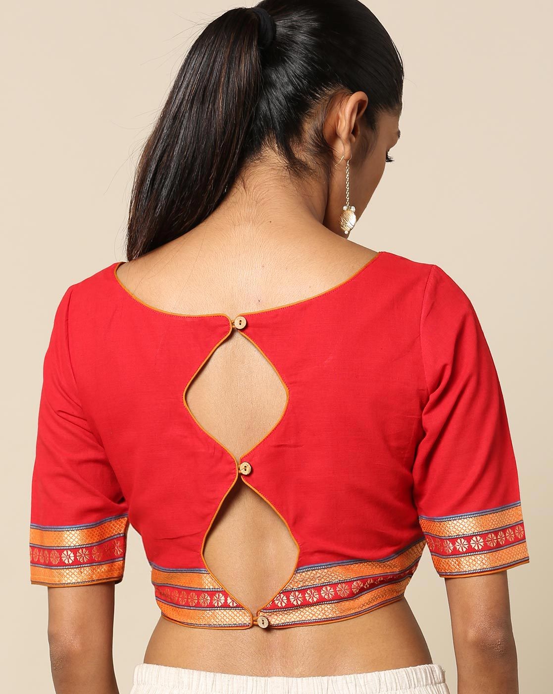 Simple back neck blouse design images – Blouse Back Neck Designs ...