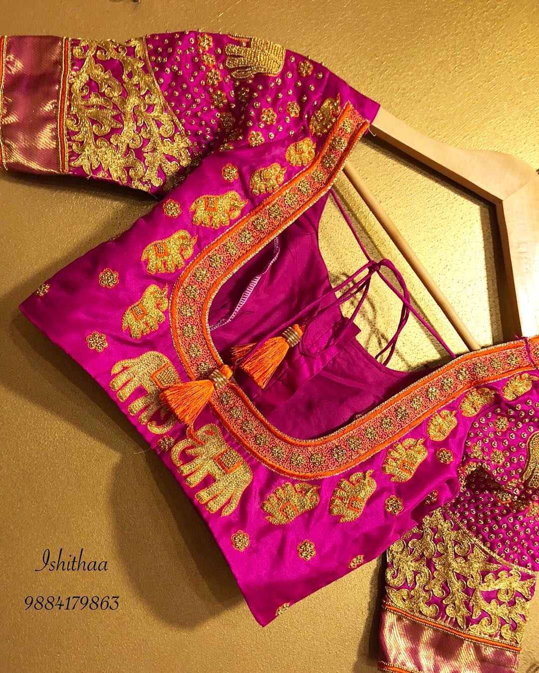 bridal silk saree blouses