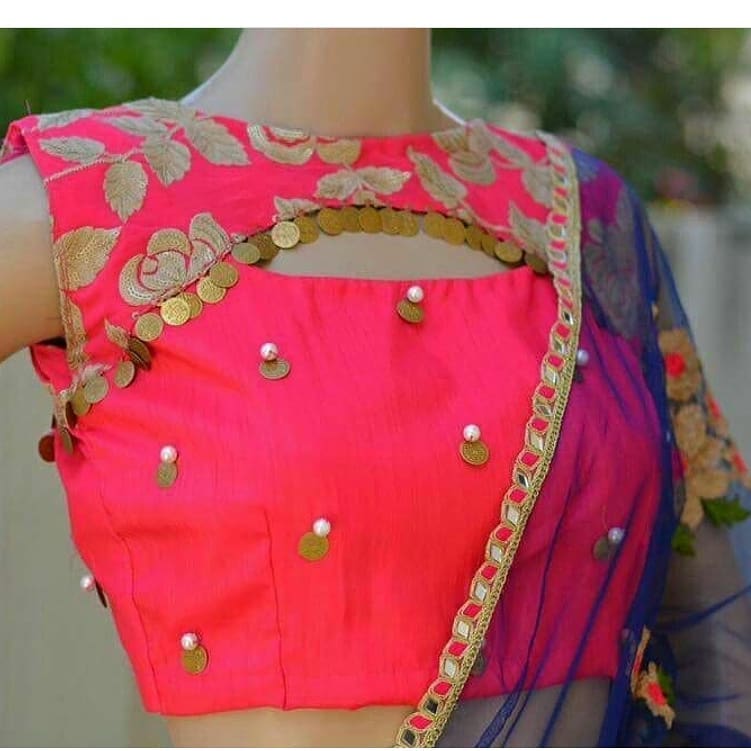 23 Trendy Full Neck Blouse Designs Of This Year Keep Me Stylish
