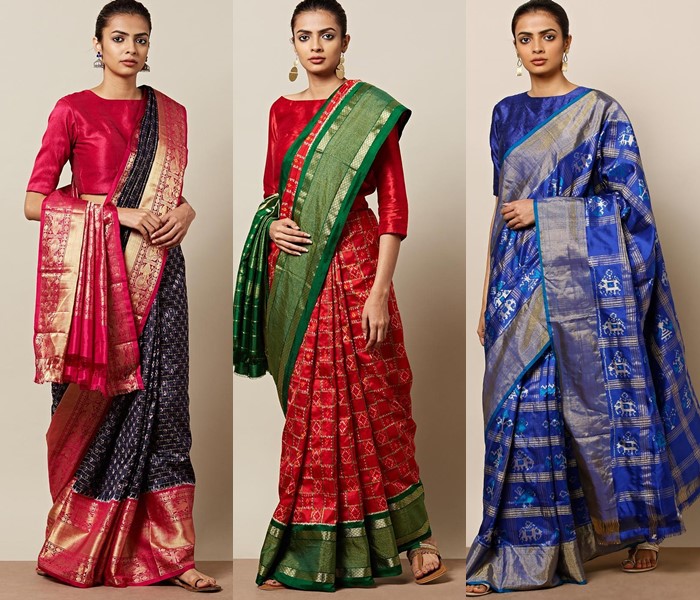 silk saree collections ajio featured