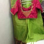 contrasting-blouse-colors-with-green-sarees (3)