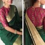 contrasting-blouse-colors-with-green-sarees (8)