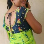 contrasting-blouse-colors-with-green-sarees (9)