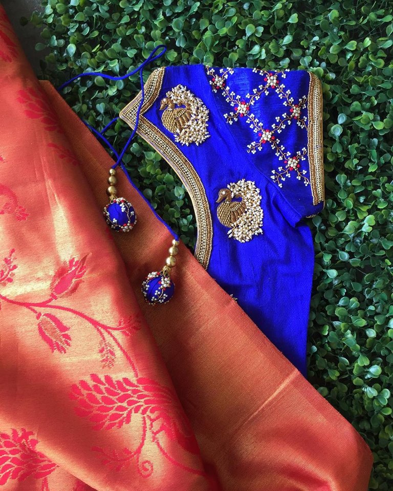 designer blouses for silk sarees