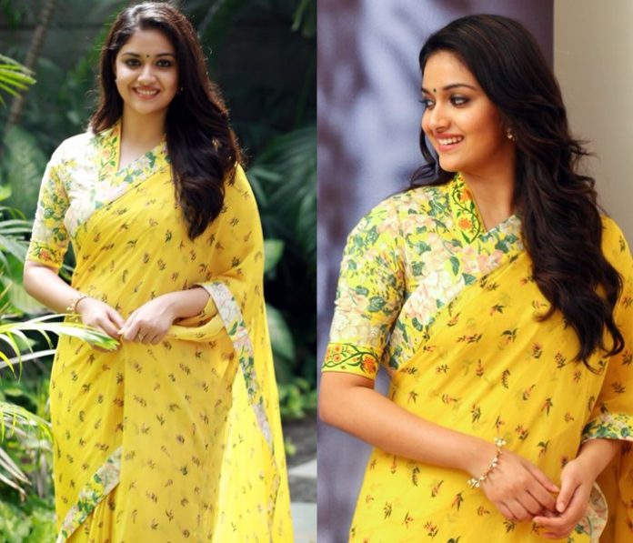 Pretty Saree Inspirations From Keerthy Suresh • Keep Me Stylish