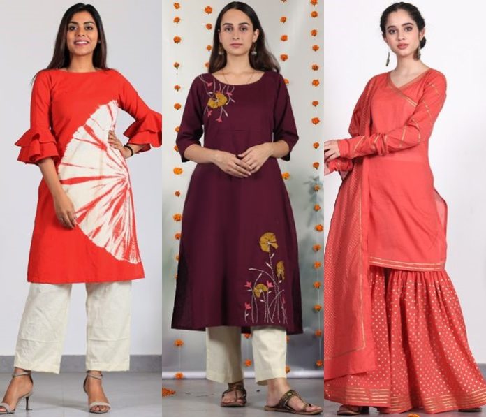 Super Stylish & Also Highly Affordable Kurtas From Rust Orange • Keep ...