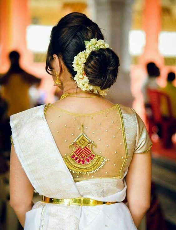 18 Traditional Indian Bun Hairstyles for Saree That You Should Try