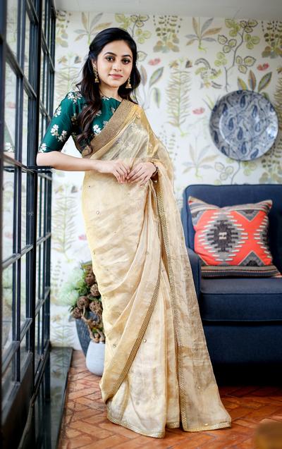 designer saree collections zari