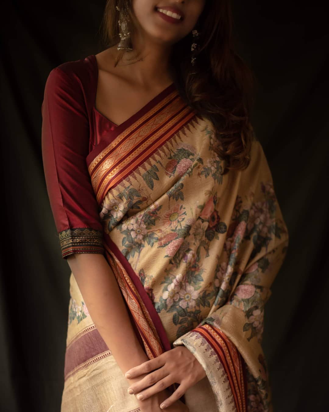 Simple-Party-Wear-Sarees(1) • Keep Me Stylish