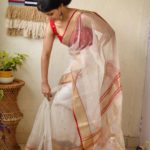 White-Saree-and-contrast-blouse(10)