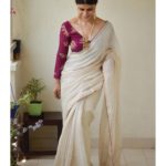 White-Saree-and-contrast-blouse(9)