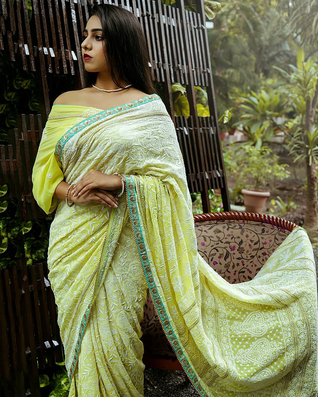 Buy Beautiful Pure Cotton Chikankari Saree With Blouse Piece / Online in  India - Etsy