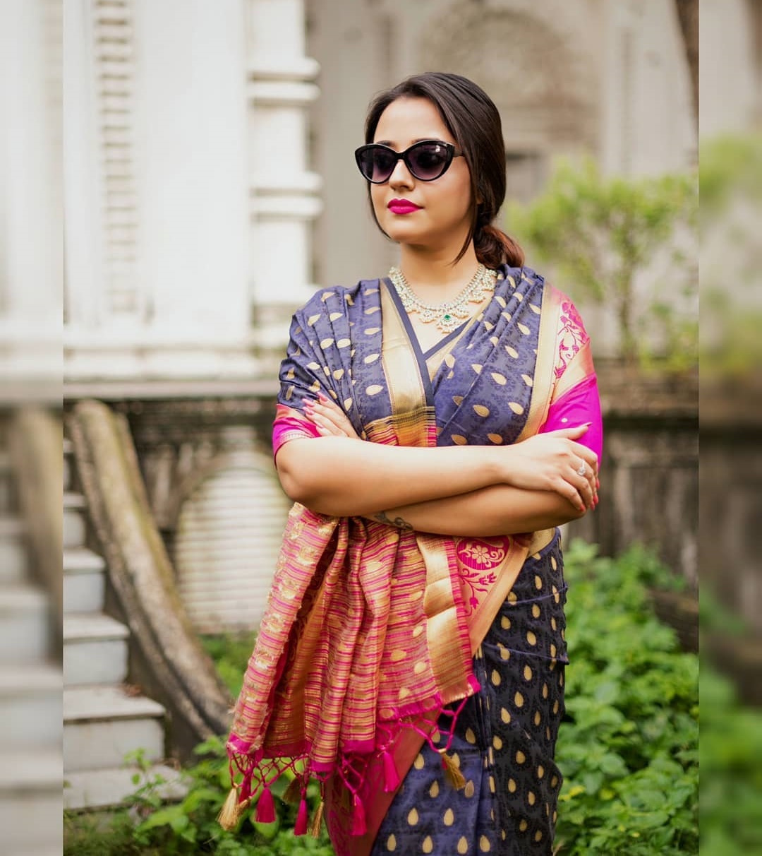 saree-styling-tips-for-plus-size-15 • Keep Me Stylish