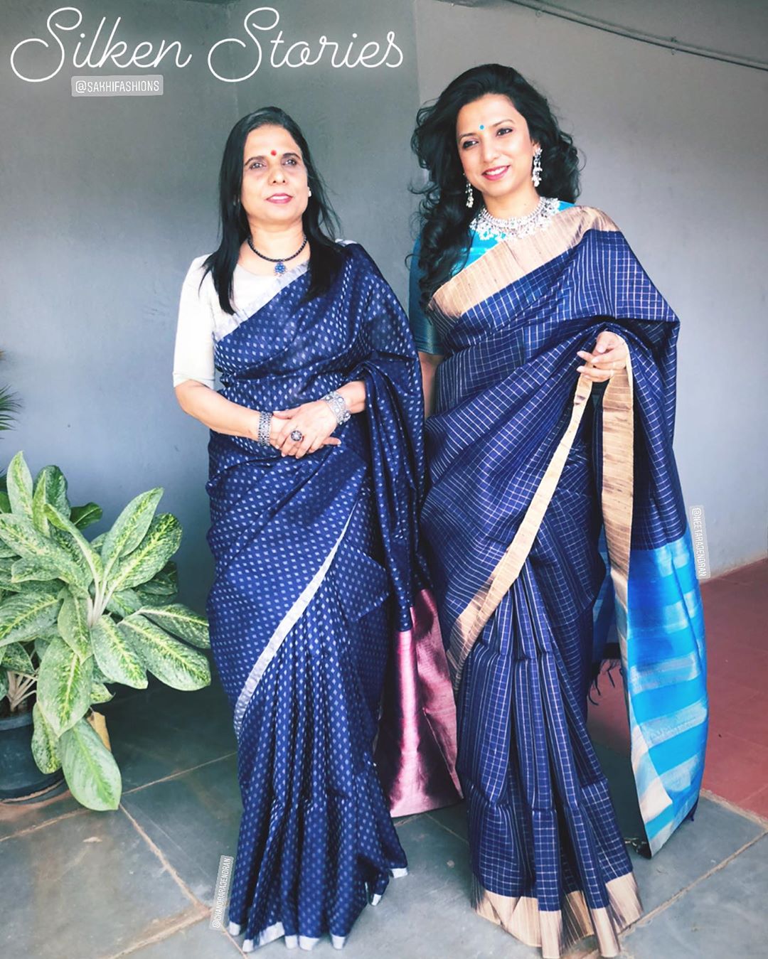 mother and daughter matching saree