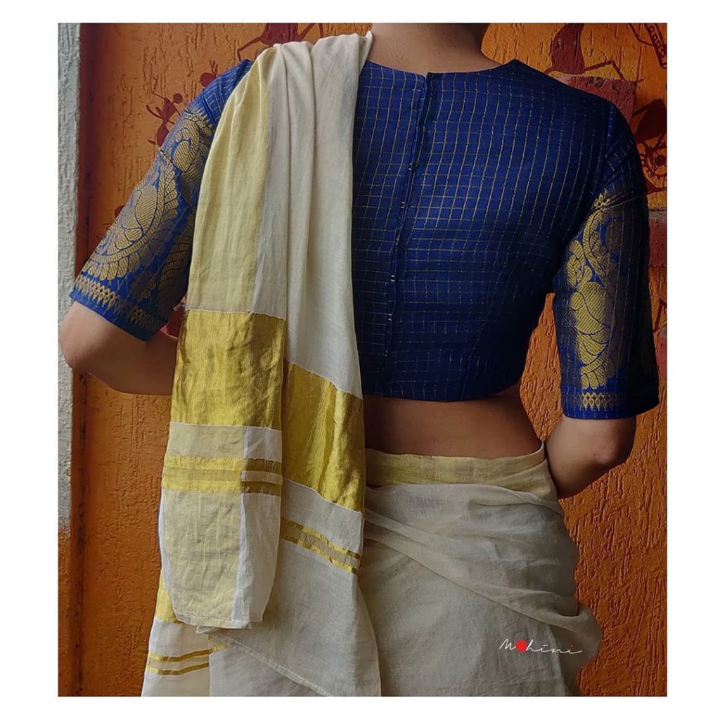 simple saree blouse hand designs