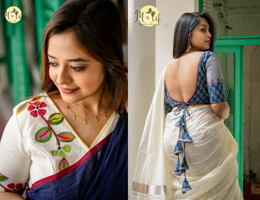 Mix And Match Your Handloom Sarees With These Striking Contrast Blouses!