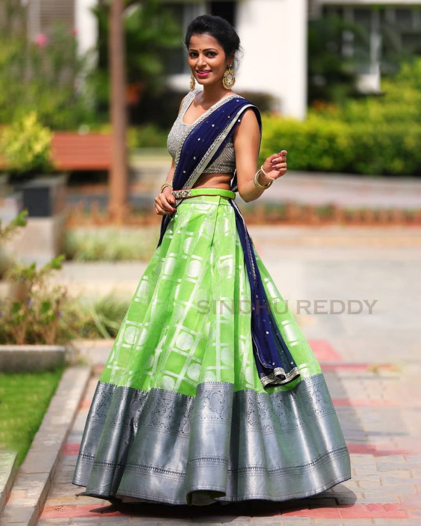 Traditional And Trendy Pattu Half Saree Designs To Check Out