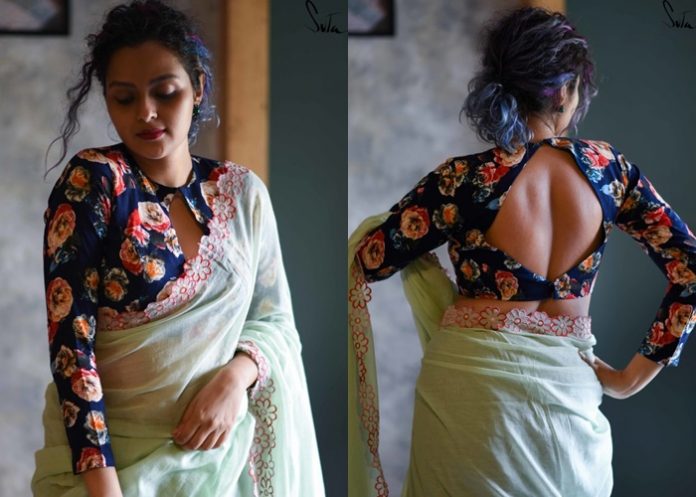 50+ Stylish Linen Saree Blouse Designs [The BEST]