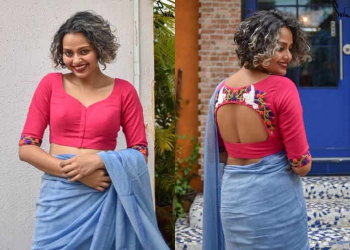 50+ Stylish Linen Saree Blouse Designs [The BEST]